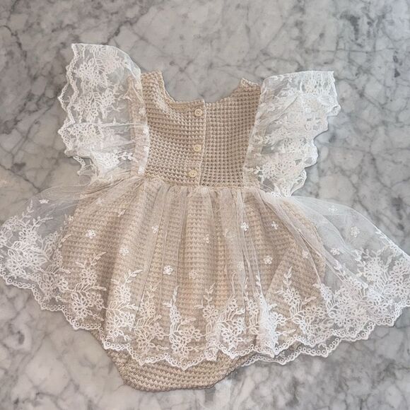 NWOT SWEET GABBY NUDE BODYSUIT DRESS 18/24M - Picture 2 of 6